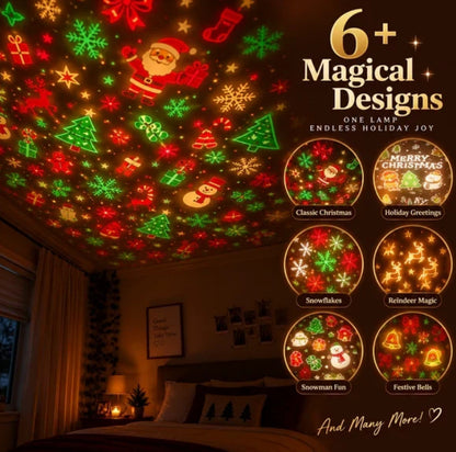 Twinklewell™ Christmas Star Projector — 6 Holiday Lenses, Fills the Whole Room