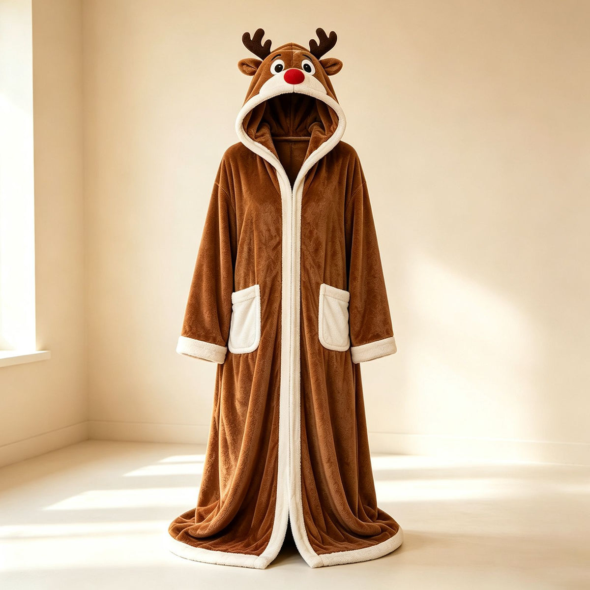 Twinklewell™ Christmas Velvet Cloak — Hooded, Heated & Party-Ready